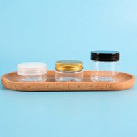Pot scellé en PET 250 ml, bouteille à large ouverture, récipient transparent pour thé, miel, tisanes, emballage alimentaire, couvercle doré, col en aluminium