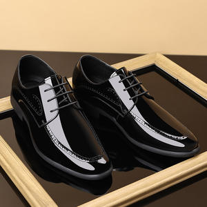 Nouvelles Chaussures Habillées pour Hommes en Cuir Véritable à Bout Carré, Creuses, Tendance Coréenne, Décontractées et Habillées, à Lacets, Antidérapantes, Automne - Product Image 6