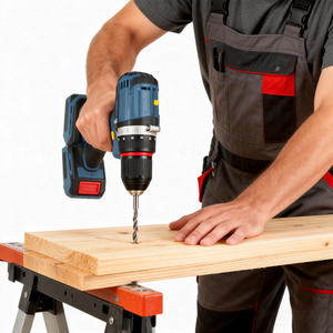 Perceuse <span class=keywords><strong>sans</strong></span> <span class=keywords><strong>fil</strong></span> 21V <span class=keywords><strong>sans</strong></span> balais - Vitesse variable OEM multifonction pour le travail du bois et l'usage domestique |   1 batterie et 1 chargeur - Product Image 5