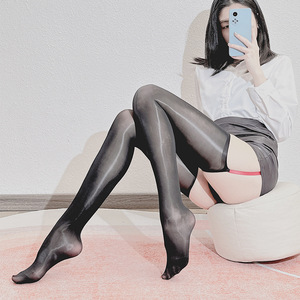 Glossy One-Piece Suspender Stockings 8D Ultra-Thin Nylon Women's Transparent Long Stockings - Product Image 5