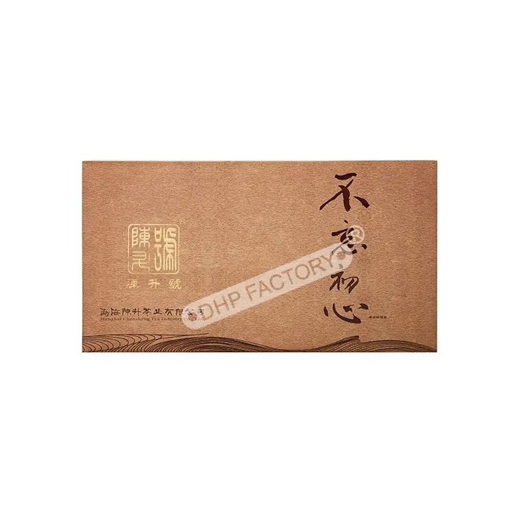 Lüks Logo açık manyetik özel hamuru kalıplı Kraft içecek çay poşetleri paketleme karton kutu çay için şerit kolu ile