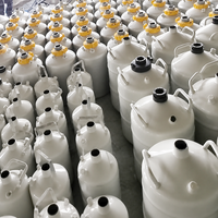 Conteneur de transport d'azote liquide YUXIN AVIATION 20L 40Y Exp en aluminium aéronautique avec base renforcée antichoc, réservoir cryogénique