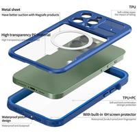 Pour 14 Pro Max Coque intégrale TPU+PC Dureté 6H Étanche IP68 Antichoc Anti-poussière Protection de l'appareil photo Charge sans fil