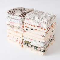 Wholesale Newborn Soft 25x25cm Washcloths Muslin Burp Cloths 100%cotton 6 Layers Muslin Burp Cloths Towels Baby Muslin Washcloth