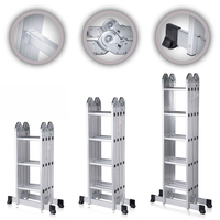 Échelle pliante en aluminium 4x4, meilleure vente, plateforme d'échelle d'escalier d'extérieur