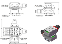 EWA70145 Goniómetro Motorizado de Dos Ejes y Plataforma de Movimiento de Posicionamiento con Mesa Inclinable, Capacidad de Carga 10 kg