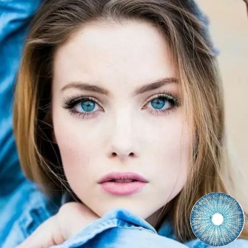 Контактные линзы New York new Color, контактные линзы Big eye Blue естественного цвета