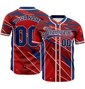 Groothandel Gratis Op Maat Gesublimeerde Honkbalshirts Snel Droog Mesh Sport Softbal Uniformen Honkbal Jersey - Product Image 3