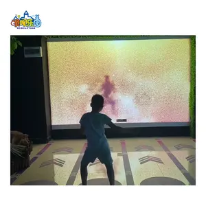 Inducción de cuerpo humano Kinect 3D para interiores con juego de detección de baile en tiempo real AR Wall Interactive Projector