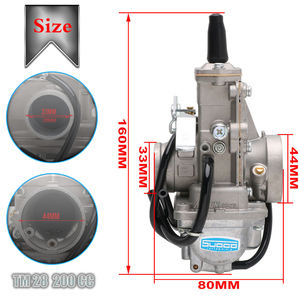 TM28 קרבורטור פחמימות זמין עבור <span class=keywords><strong>Mikuni</strong></span> <span class=keywords><strong>VM28</strong></span> TM28 <span class=keywords><strong>VM28</strong></span>-418 אופנוע קרבורטור תיקון ערכת שטוח שקופיות ביצועים 28mm 200cc - Product Image 3