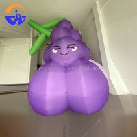 Modèle de raisin gonflable personnalisé, thème fruit, pour publicité, promotion, activité, décoration, accessoires, raisin gonflable