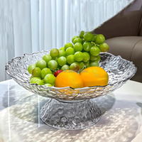 Assiette de fruits drainante à base détachable avec base polyvalente pour assiette de fruits en cristal en plastique pour la maison