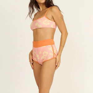 High-quality custom swimwear with logo custom beach print designer tie-up swimsuit luxury eco-friendly nylon bikini - Product Image 4