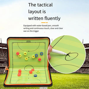 Planche tactique de stratégie de football avec fermeture à glissière et stylo Tableau magnétique de football pliable Planche d'entraînement de football portable pour <span class=keywords><strong>futsal</strong></span> - Product Image 3