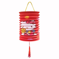 Lanterne personnalisée en forme d'orgue de noël, 5 pièces, pliables, de haute qualité, luminaire suspendu en papier, pour mariage, publicité et anniversaire