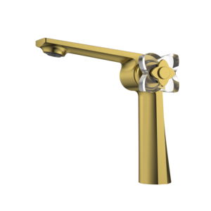 Robinet de lavabo de salle de bain ROVON Griferia, Robinet mélangeur moderne en or rose brossé pour salle de bain - Product Image 1