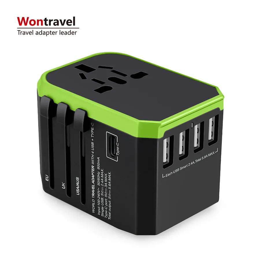 Universal Travel Adaptor AU EU UK US Plug Power Adapter Type C USB Quick Charger Travel adaptor