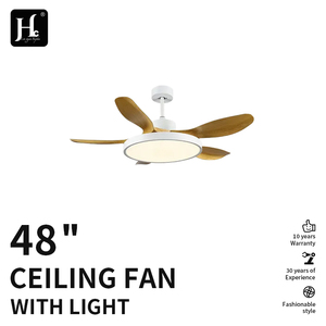 Plafonnier LED moderne à intensité variable, ventilateur de plafond Wifi 5 pales avec lampe pour salon - Product Image 2