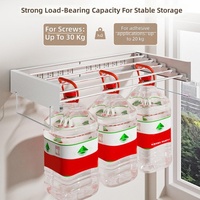Porte-manteau mural pliable dissimulé, barre à serviettes et séchoir à linge, design peu encombrant pour usage intérieur