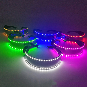 Yüksek kalite LED ışıklı gözlük Cyberpunk parlayan Cosplay gözlük şekil Bar gece kulübü dans noel paskalya günler gösterir - Product Image 3