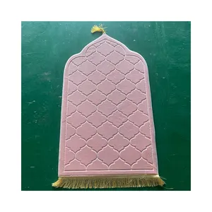 Luxury Muslim Comfortable Flannel Sponge Velvet Prayer Mat Solid Color Mat for Pray