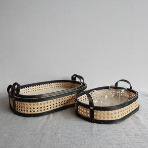 Panier de rangement en rotin H&T, vente chaude, directement de l'usine, idéal pour le pain, les fruits, les fleurs fraîches, les pique-niques, tissage artisanal - Product Image 2