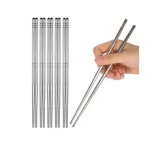plated gold mirror polished cutlery multicolor durable 304 stainless steel chopsticks with plastic handle