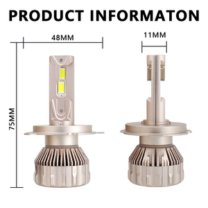 หลอดไฟหน้ารถยนต์ LED สำหรับขับขี่ในหมอก 60W 12V 10000 ลูเมนส์ 6500K แสงสูง/ต่ำ H1/H4/H7/H11/9005/9006/880/9004 รับประกัน 2 ปี - Product Image 3