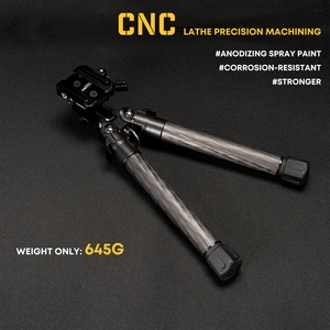 Chân máy hai chân bằng sợi carbon chất lượng cao 6 inch có thể điều chỉnh, giá đỡ kính ngắm chiến thuật, phụ kiện săn bắn, phụ kiện bắn súng - Product Image 4