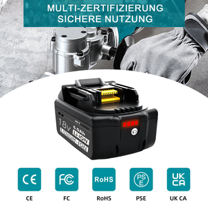 อะไหล่เปลี่ยน BL1860B 6.0Ah 18V สำหรับแบตเตอรี่ Makita BL1860 BL1860B BL1850 BL1840B LXT-400พร้อมไฟ LED - Product Image 3