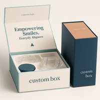 Fabricant de boîte d'emballage de dents d'aligneurs dentaires personnalisés avec logo boîte-cadeau en papier rigide pour appareils dentaires magnétiques de luxe recyclables
