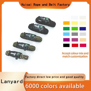 2024 nóng bán ngoài trời thoát cắm trại Kit Paracord Vòng đeo tay với tiếng còi khóa la bàn Flint lửa khởi xướng - Product Image 2
