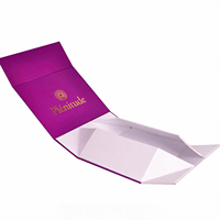 Boîte cadeau pliante magnétique de luxe personnalisée, logo en relief imprimé, boîte d'emballage en carton rigide pour chapeaux et bijoux haut de gamme