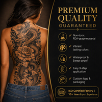 Papier de transfert d'eau pour tatouage temporaire sur le corps, design tendance, impression durable, écologique, personnalisé, logo personnalisé, qualité supérieure HF