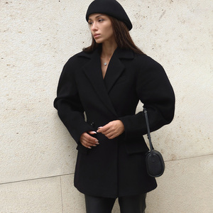 <span class=keywords><strong>Blazer</strong></span> in Lana da Donna Elegante, Vestibilità Ampia <span class=keywords><strong>con</strong></span> Cintura, Giacca di Media Lunghezza, Cappotto Versatile Sofisticato per Ufficio - Product Image 4