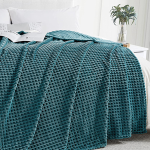Tamaño personalizado Jacquard tejido patrón de rejilla suave franela polar manta cálida y acogedora - Product Image 5