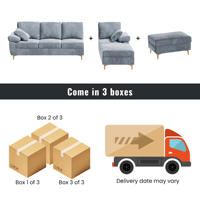 Sofá modular de terciopelo suave OEM/ODM con almacenamiento, sofá de esquina otomano en forma de L, sofá para sala de estar con chaise, sofá Seccional de terciopelo