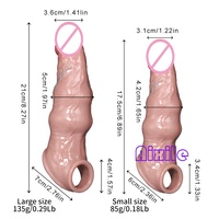 Manchon d'extension de pénis, manchon de pénis, godemiché en silicone souple, jouets sexuels pour adultes, jeux, anneau pénien élastique pour agrandir et allonger pour hommes et couples