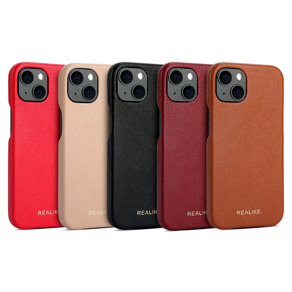Case For Iphone 13 Custom Leather Wrapped Slim Case , Wireless Charging Compatible Full Grain Leather Cover For Iphone models