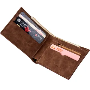 Portefeuille Carteira Customize Design Slim Coin Purse Purse ID Credit Card Holder Short PU Leather RFID Thin Wallet For Men