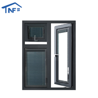 Fenêtres à battants modernes NFRC CE, insonorisées, écoénergétiques, design personnalisé, double vitrage Low-E, cadre en alliage d'aluminium