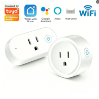 Prise intelligente 10A/16A avec suivi de consommation d'énergie, prise US, compatible Wi-Fi, Google Home, Alexa, certifiée CE/FCC pour la domotique