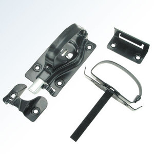 Loquet de portail battant en acier robuste traditionnel de 5 pouces avec poignée en D, antivol, pour portes de ferme, de cour et de stockage - Product Image 5