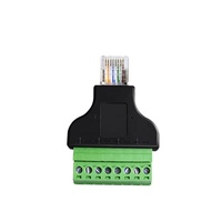 Conector RJ45, Conector Ethernet sin Soldadura y sin Herramientas, Adaptador de Comunicación de Red 8P8C, RJ45 a Terminal de 8 Pines