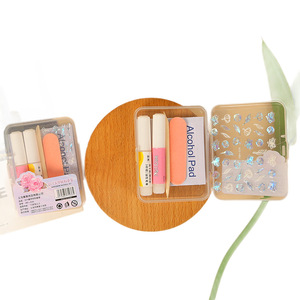 <b>Nail</b> Art Tool <b>Kit</b> With Alcohol Pad And Stickers Portable Manicure Set For Adults - Product Image 3