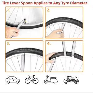 Outil de démontage de pneus de voiture, levier en acier pour pneus, ouvre-jante, outil de réparation automobile, accessoires pour moto et voiture - Product Image 4
