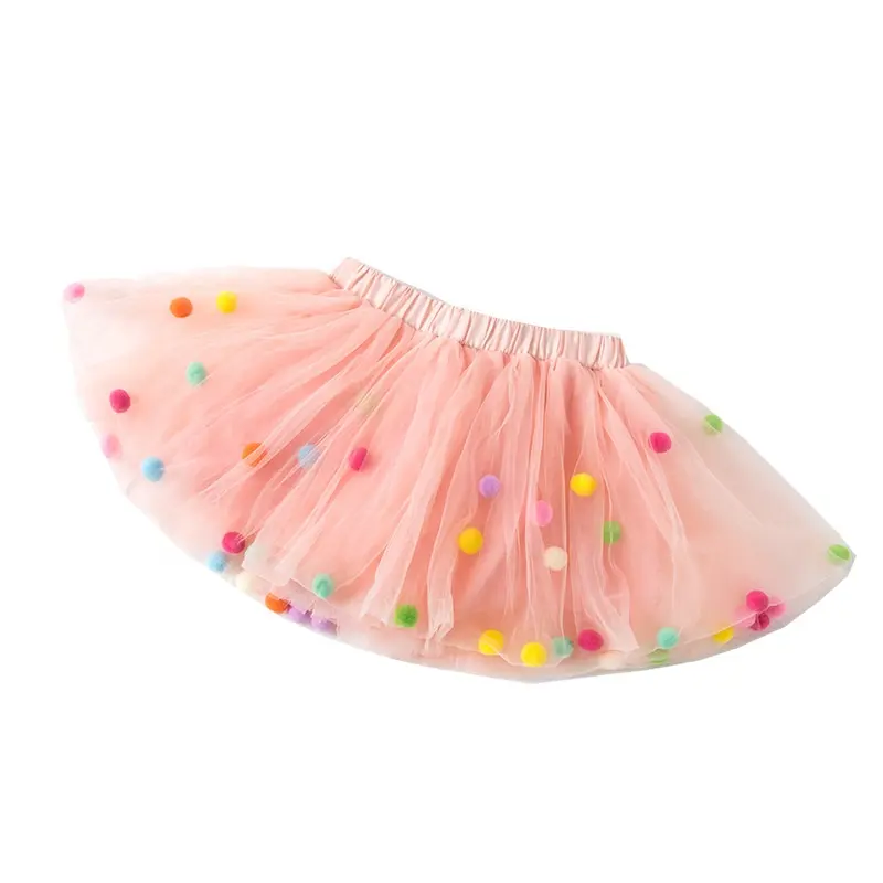 2019 बच्चे PomPom टूटू स्कर्ट लड़कियों बैले टूटू राजकुमारी ड्रेस अप नृत्य पहनने पार्टी बेबी लड़कियों टूटू स्कर्ट