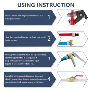Anneaux d'expansion à froid F1960 pour <span class=keywords><strong>tuyauterie</strong></span> PEX-a, marché nord-américain, 1/2\", 3/4\", 1\" - Product Image 6