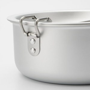 Casserole en aluminium pur 6L, finition anodisée, ensemble de cuisine de camping en plein air, portable et léger - Product Image 3