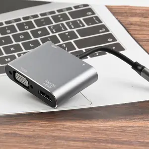 Conversor de vídeo e áudio 1080p, adaptador usb c para hdmi, hub ucb c hub, mac mini